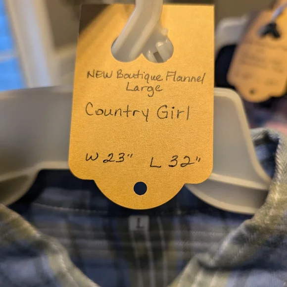 Country Girl Upcycled Flannel Plaid Shirt Hand Crafted